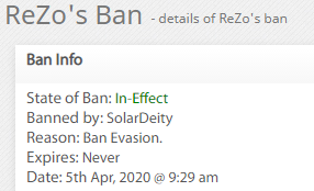 rezo ban